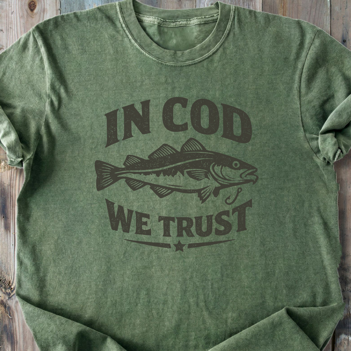 In Cod We Trust - Premium Heavyweight Tee