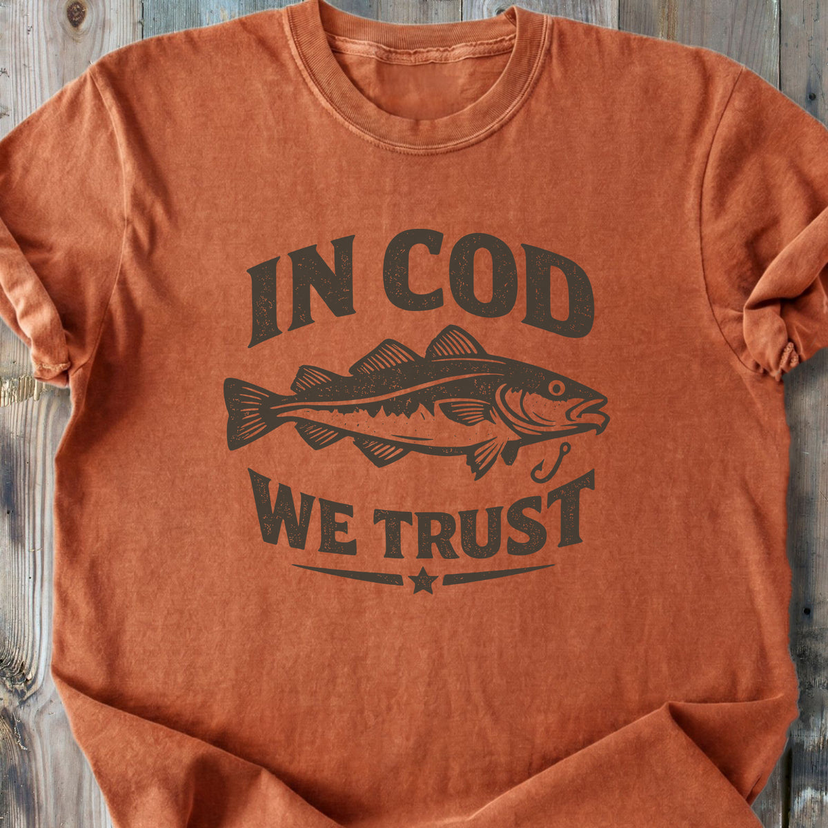 In Cod We Trust - Premium Heavyweight Tee