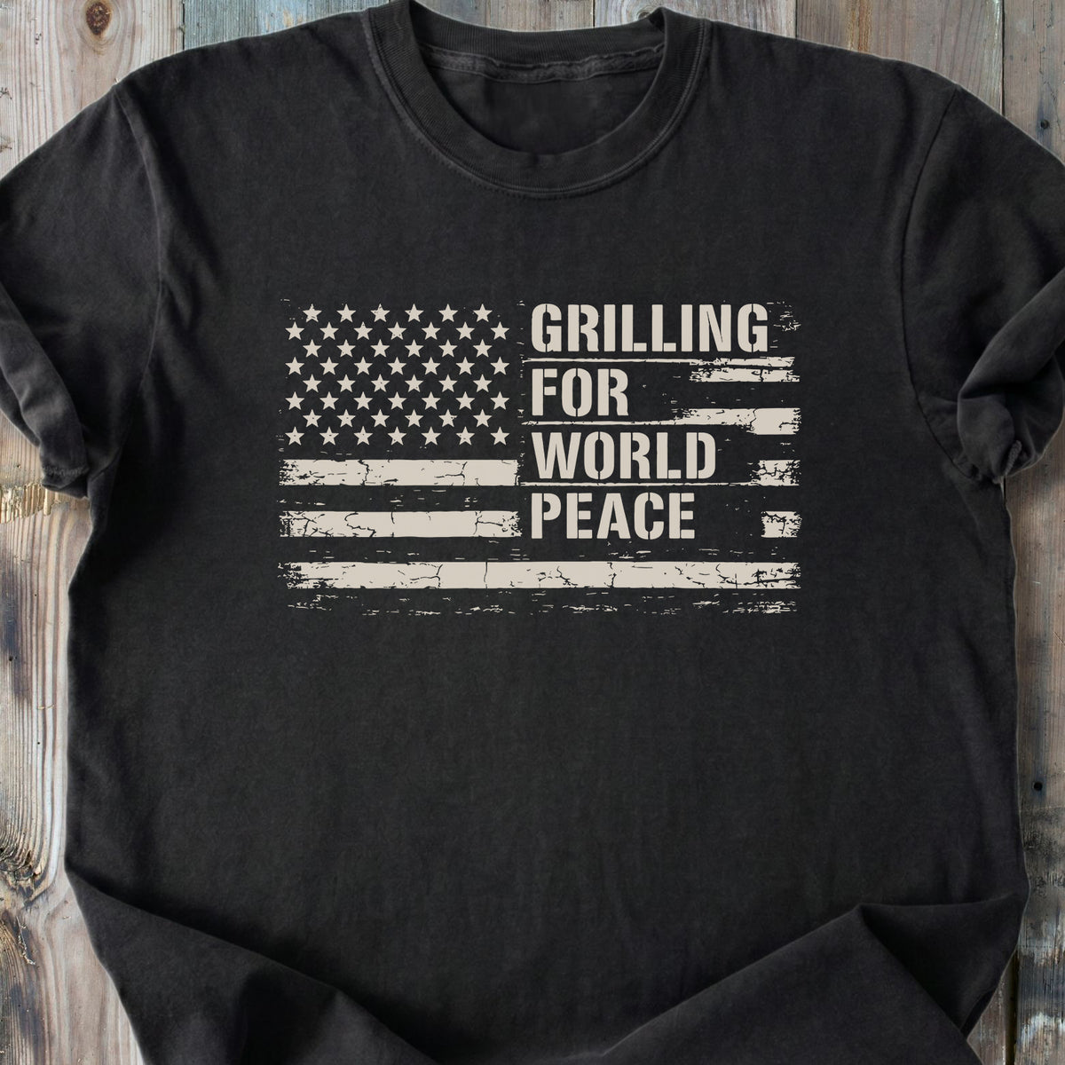 Grilling For World Peace - Premium Heavyweight Tee