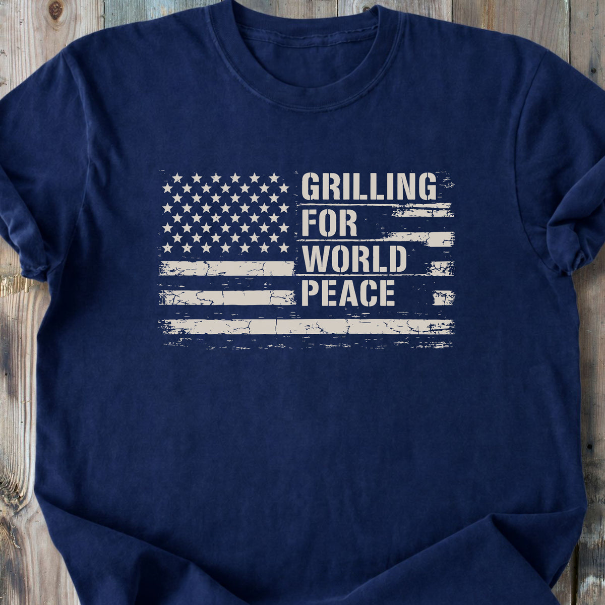 Grilling For World Peace - Premium Heavyweight Tee