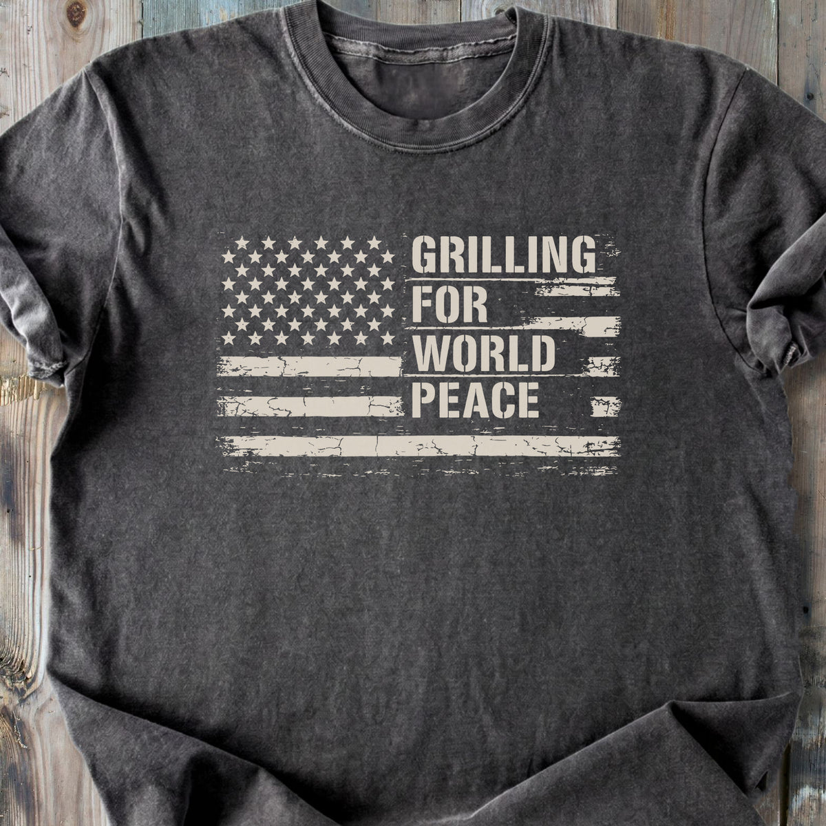 Grilling For World Peace - Premium Heavyweight Tee