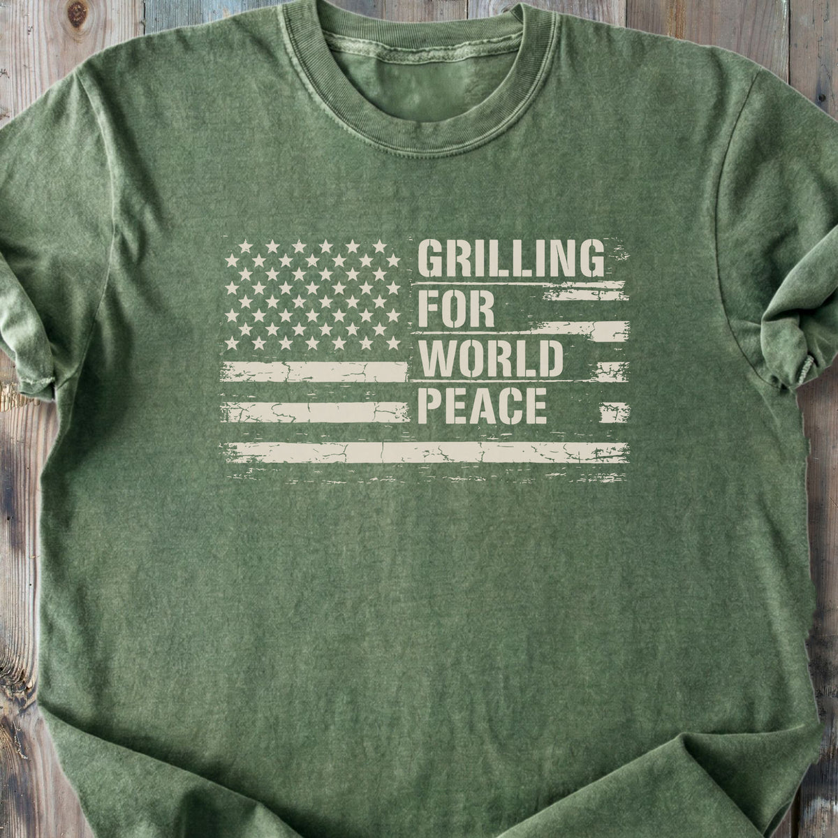Grilling For World Peace - Premium Heavyweight Tee