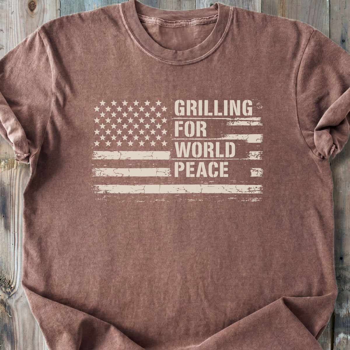 Grilling For World Peace - Premium Heavyweight Tee
