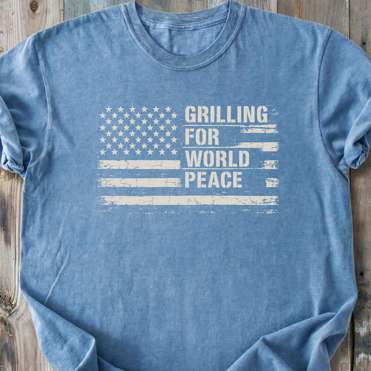 Grilling For World Peace - Premium Heavyweight Tee