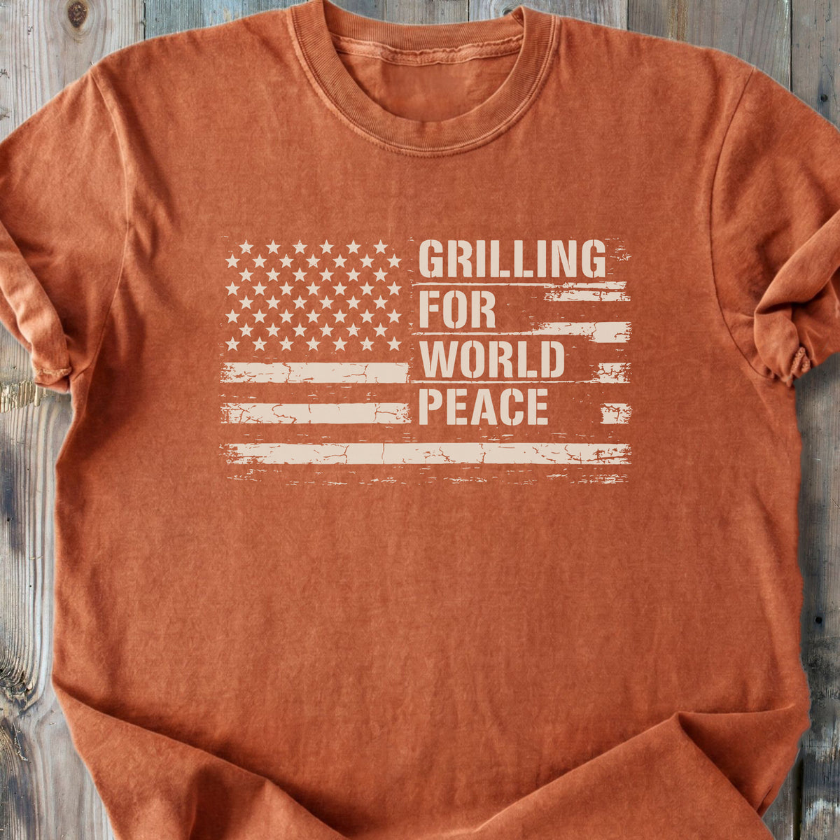 Grilling For World Peace - Premium Heavyweight Tee