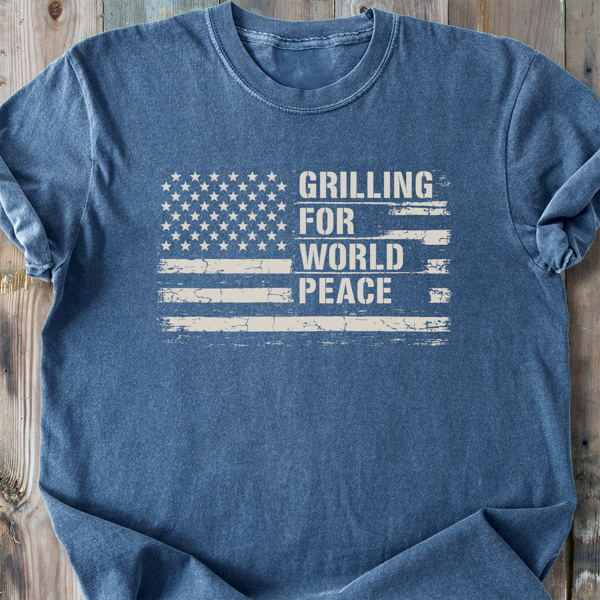 Grilling For World Peace - Premium Heavyweight Tee