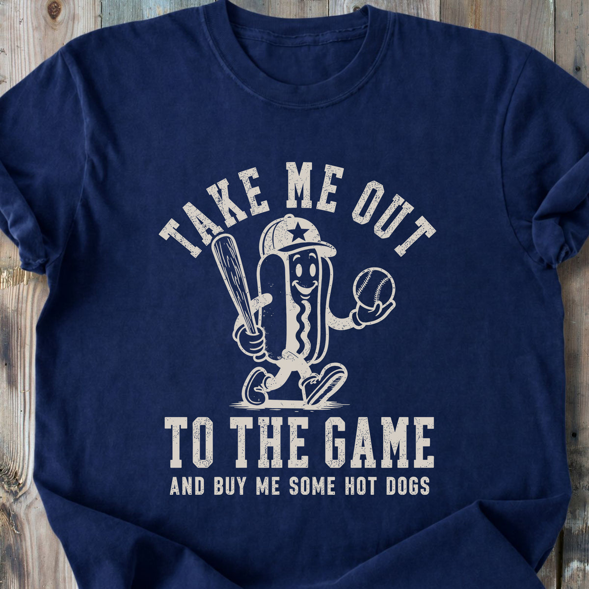 Take Me Out To The Game Hot Dog - Premium Heavyweight Tee