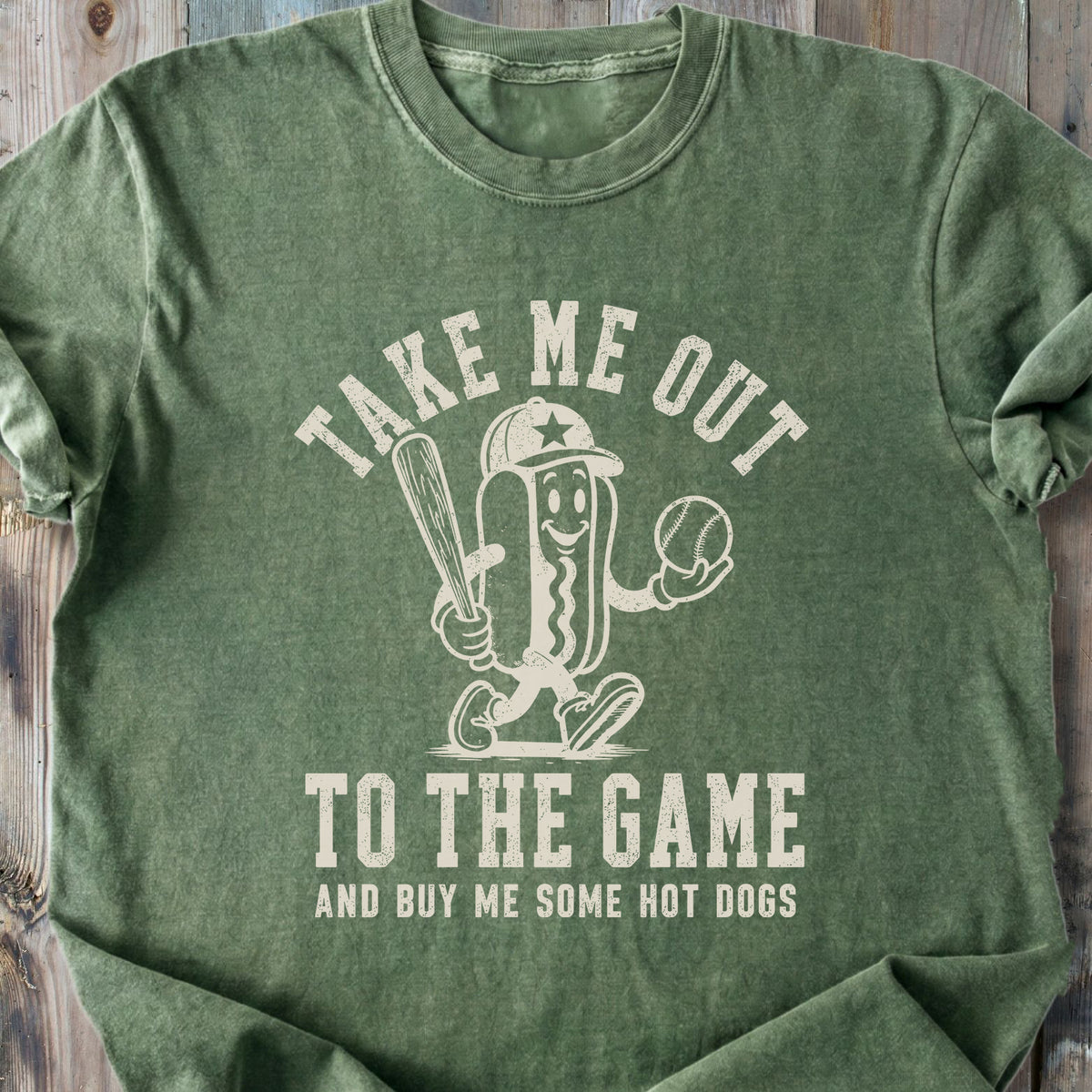 Take Me Out To The Game Hot Dog - Premium Heavyweight Tee