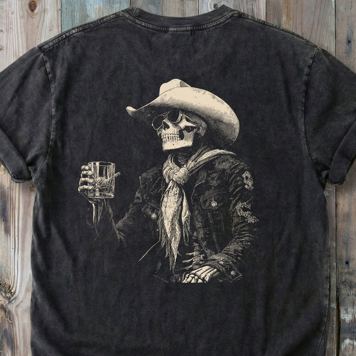 Skeleton After Hour BACK PRINT - Premium Heavyweight Tee