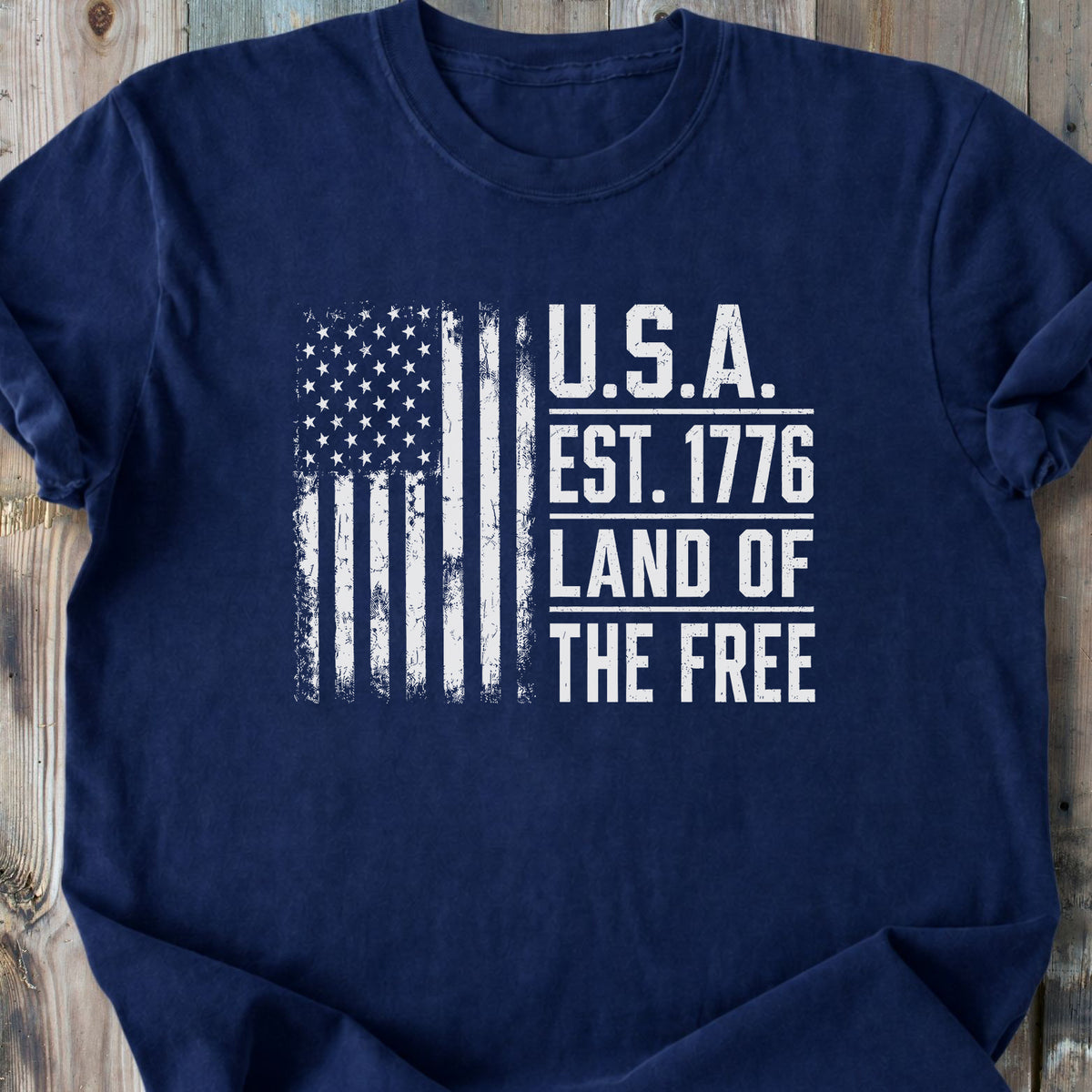 USA Land Of The Free - Premium Heavyweight Tee