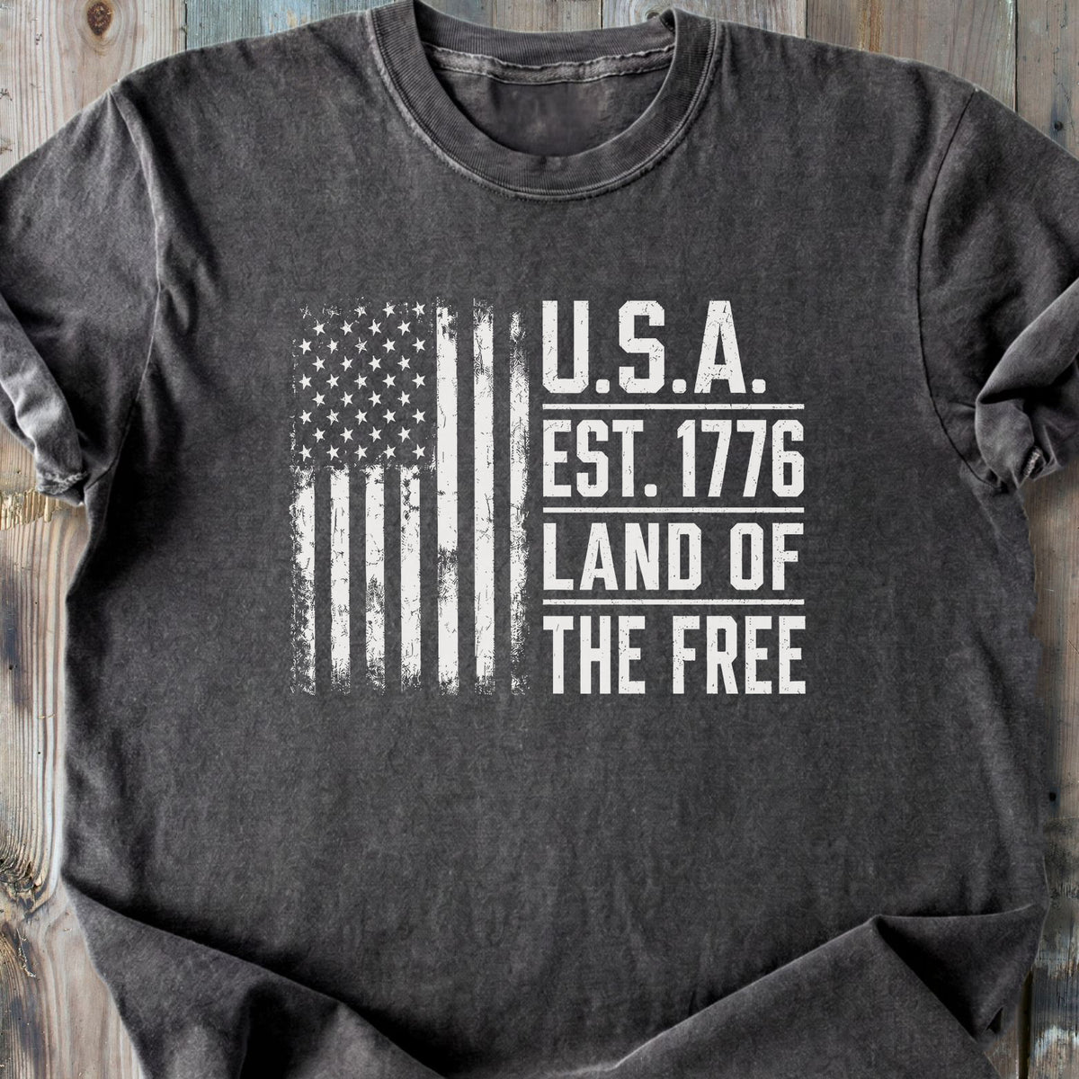 USA Land Of The Free - Premium Heavyweight Tee