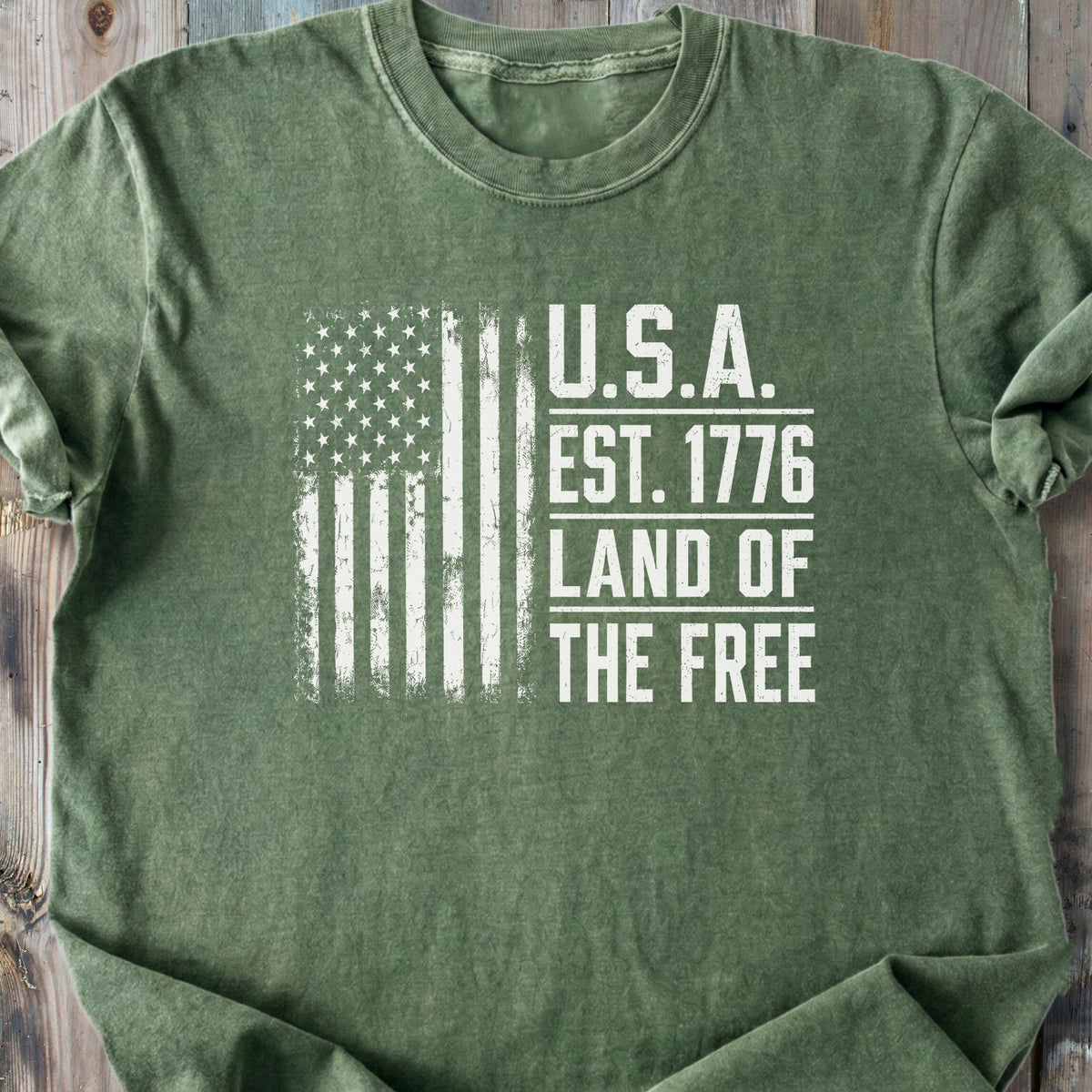 USA Land Of The Free - Premium Heavyweight Tee