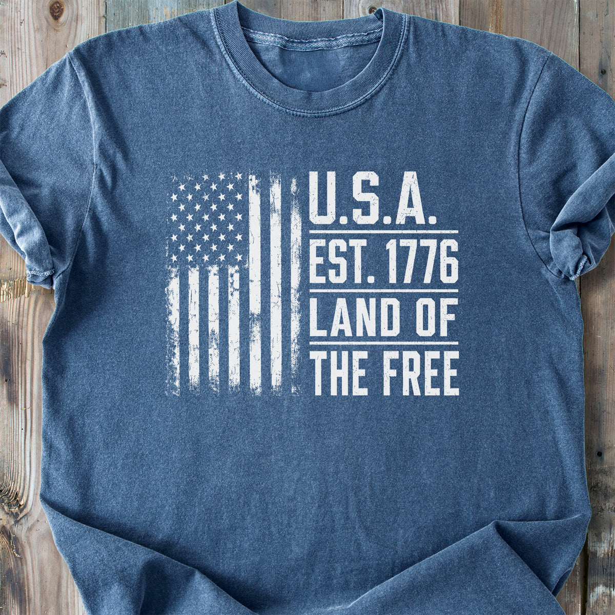 USA Land Of The Free - Premium Heavyweight Tee
