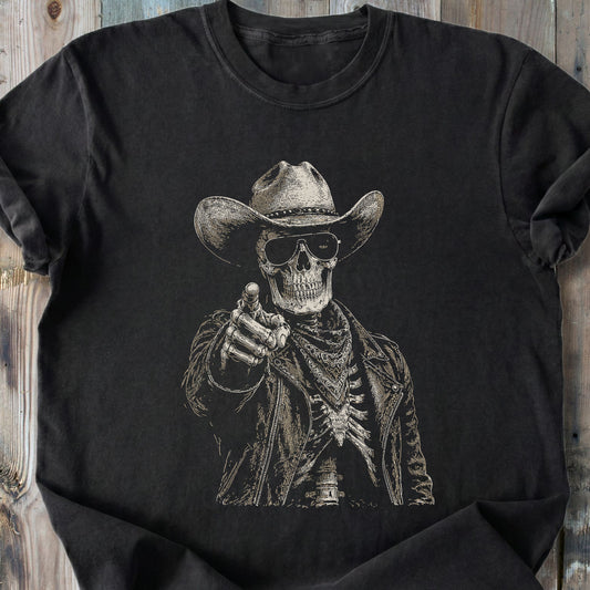 Straight Shooter Skeleton - Premium Heavyweight Tee