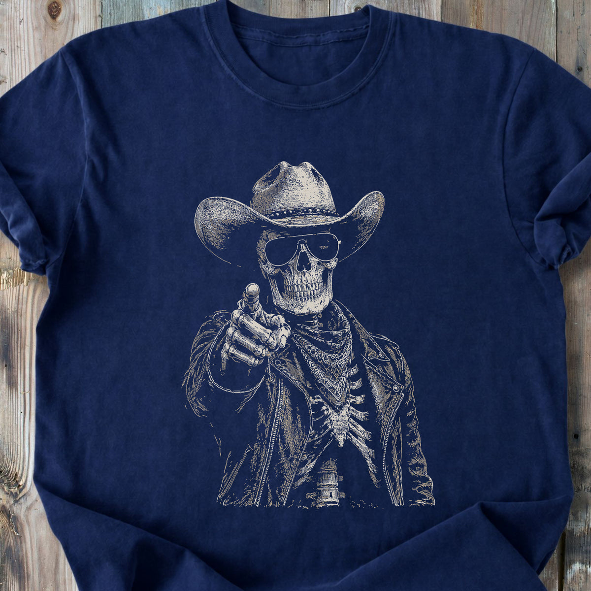 Straight Shooter Skeleton - Premium Heavyweight Tee