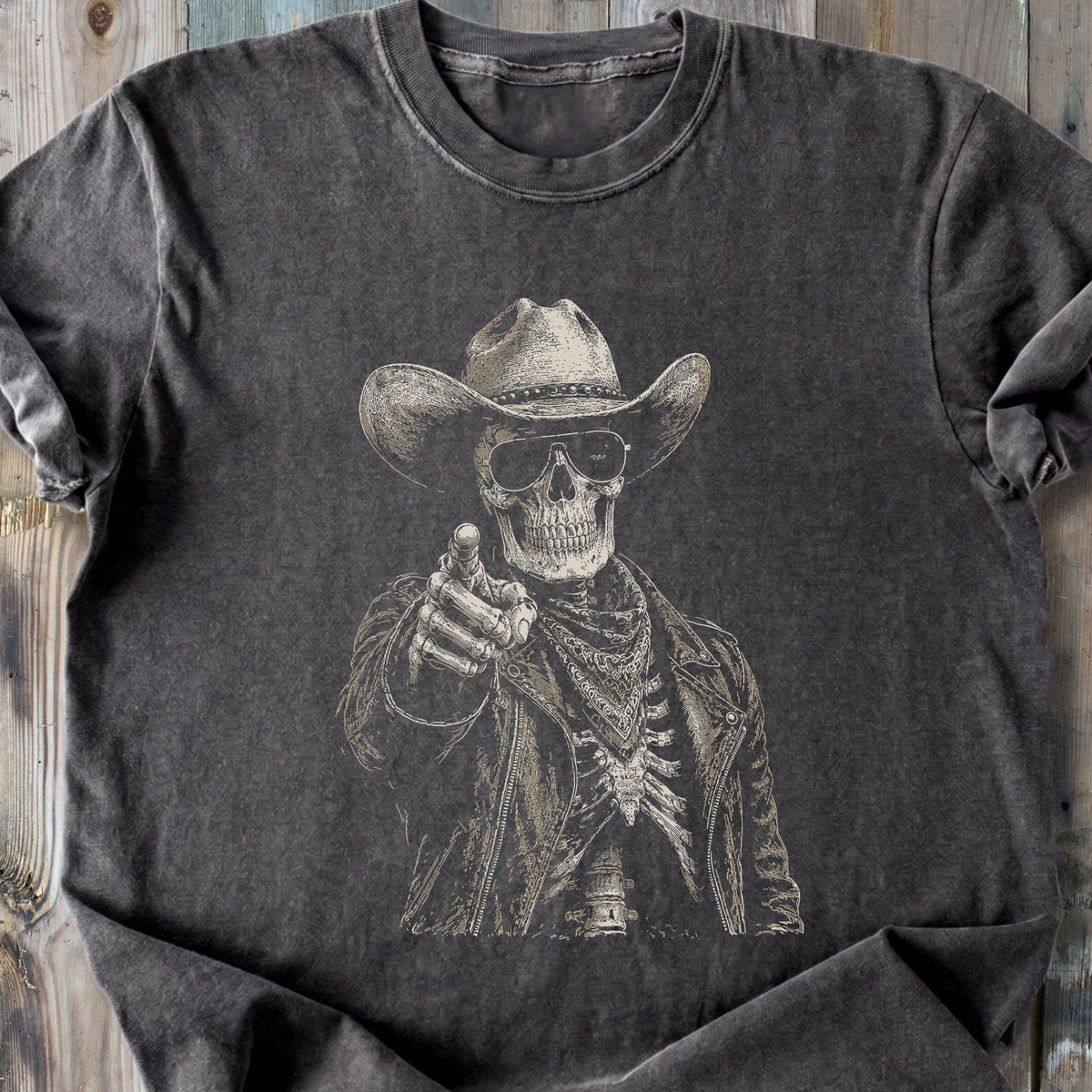 Straight Shooter Skeleton - Premium Heavyweight Tee