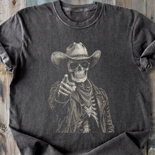 Straight Shooter Skeleton - Premium Heavyweight Tee