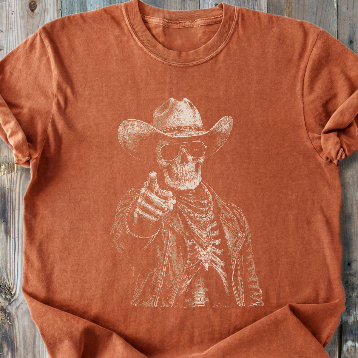 Straight Shooter Skeleton - Premium Heavyweight Tee