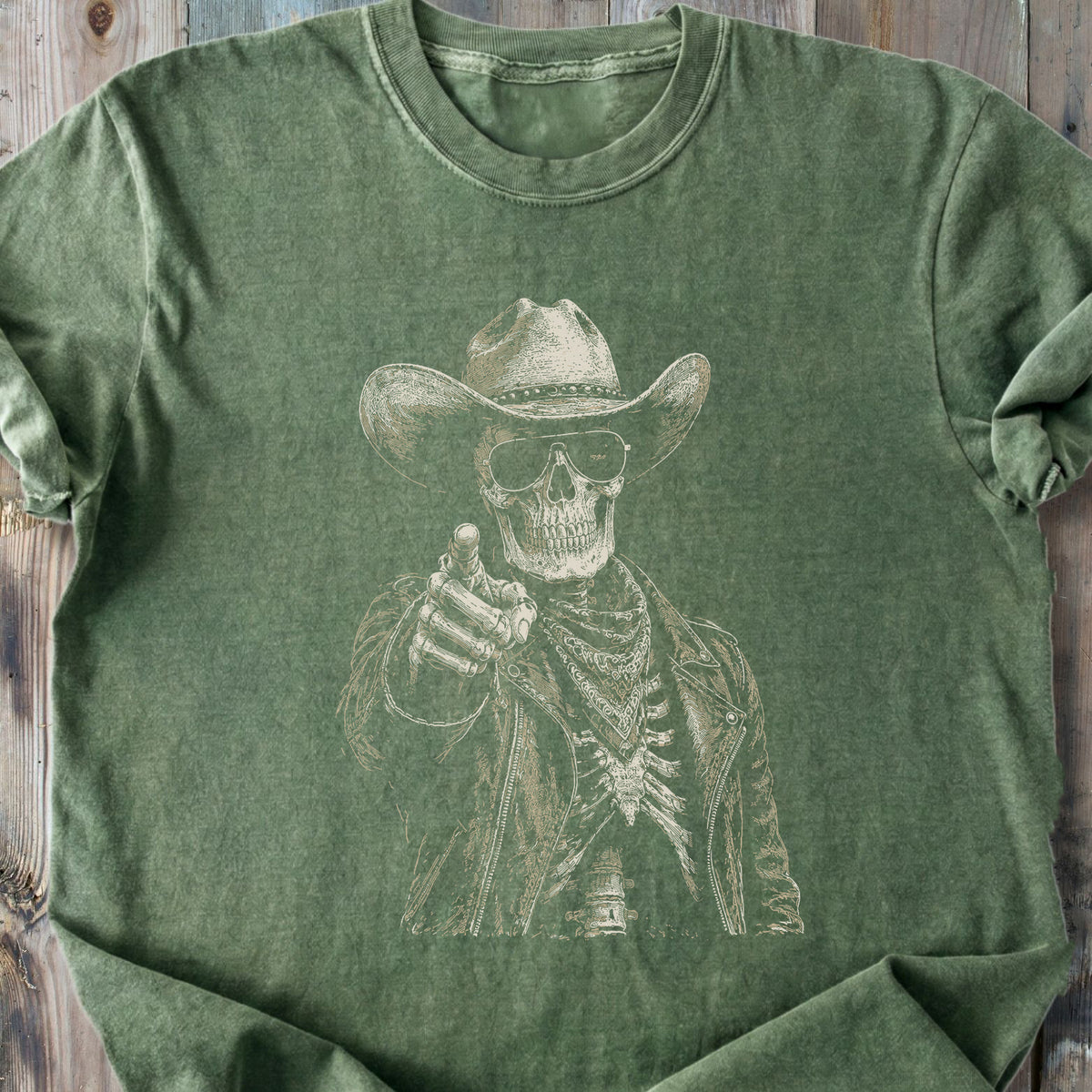 Straight Shooter Skeleton - Premium Heavyweight Tee