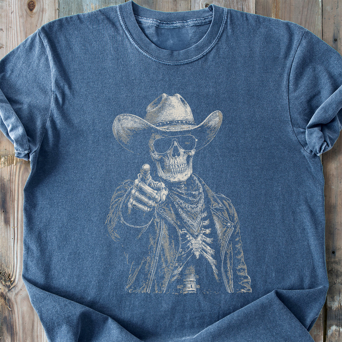 Straight Shooter Skeleton - Premium Heavyweight Tee