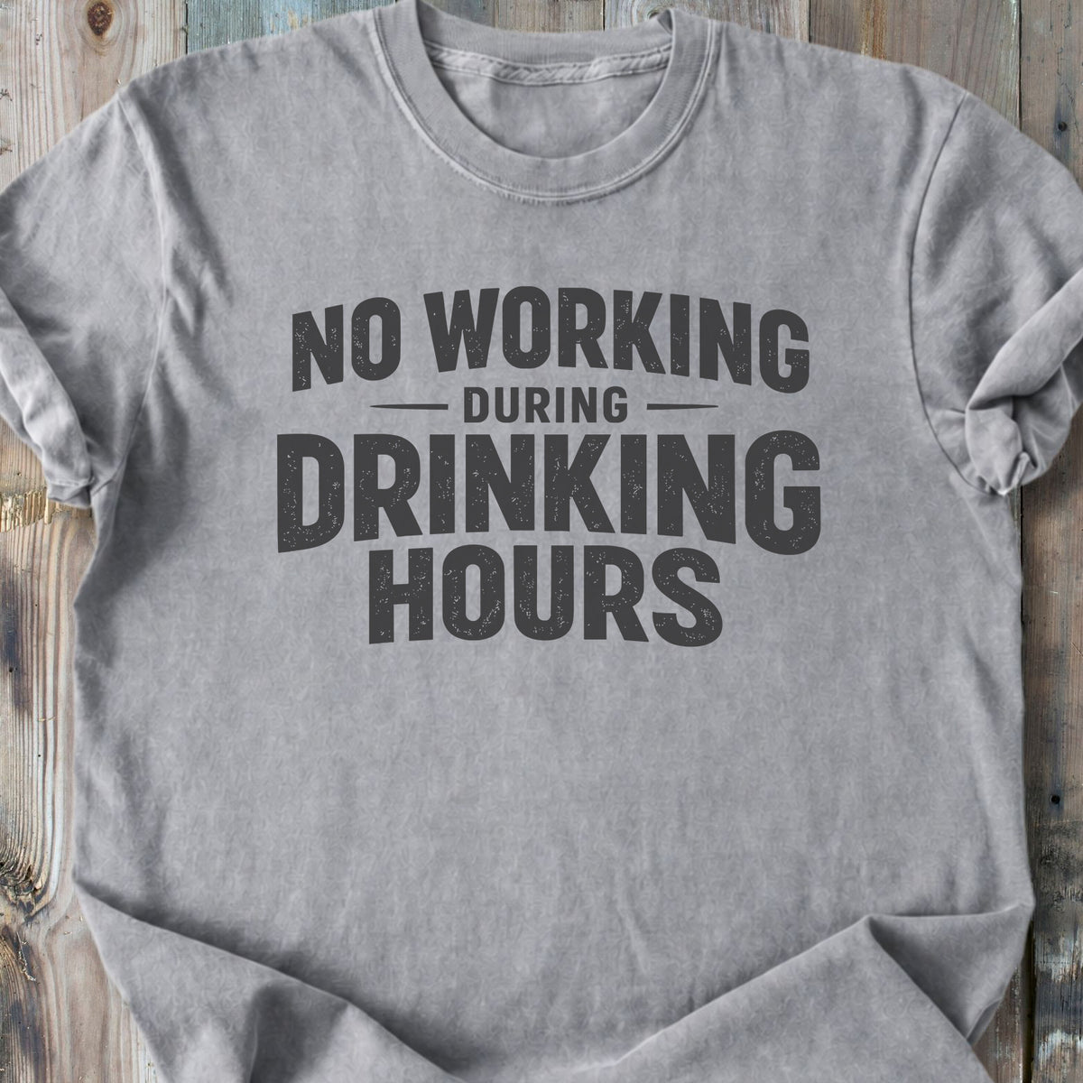 No Working During Drinking Hours - Premium Heavyweight Tee
