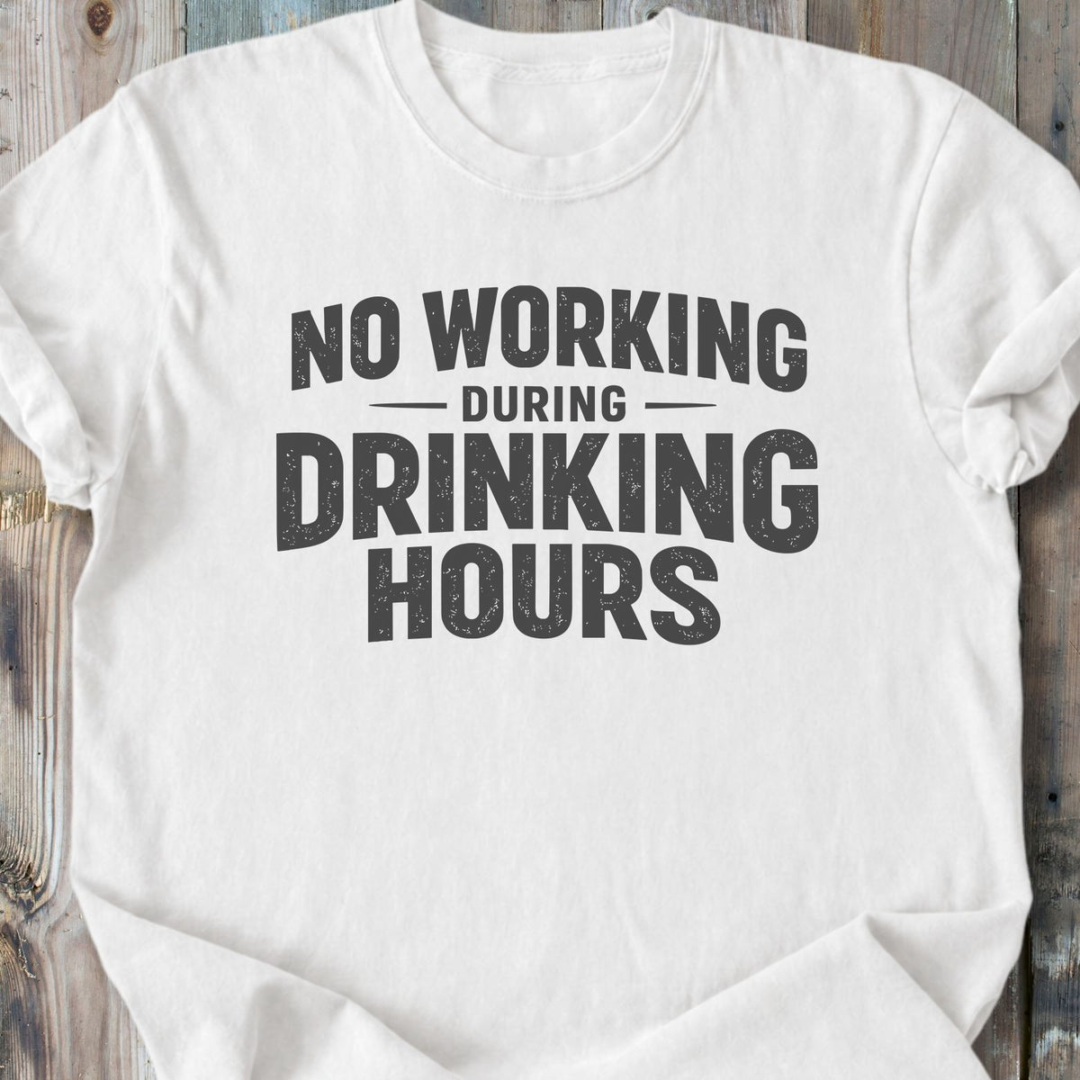 No Working During Drinking Hours - Premium Heavyweight Tee