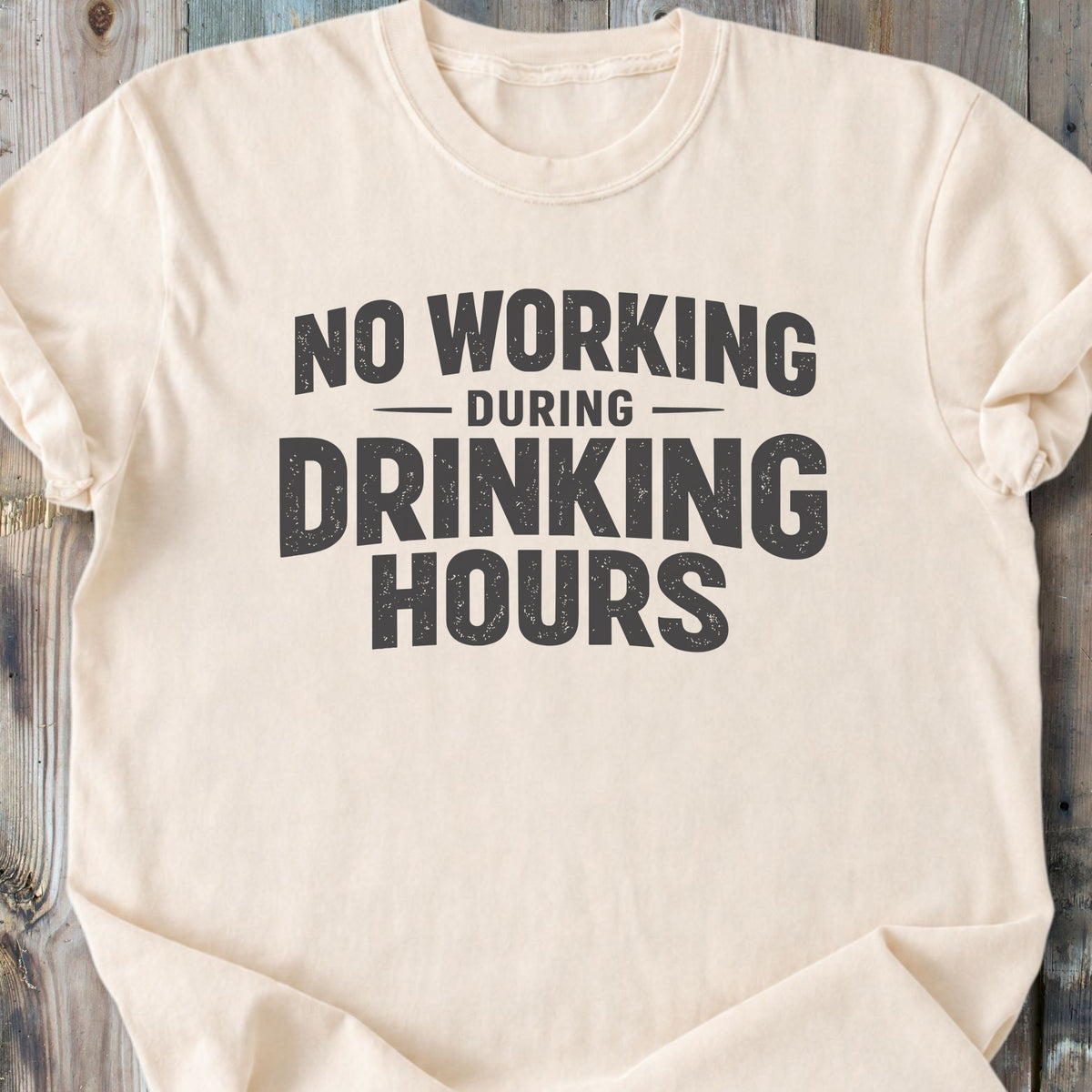 No Working During Drinking Hours - Premium Heavyweight Tee