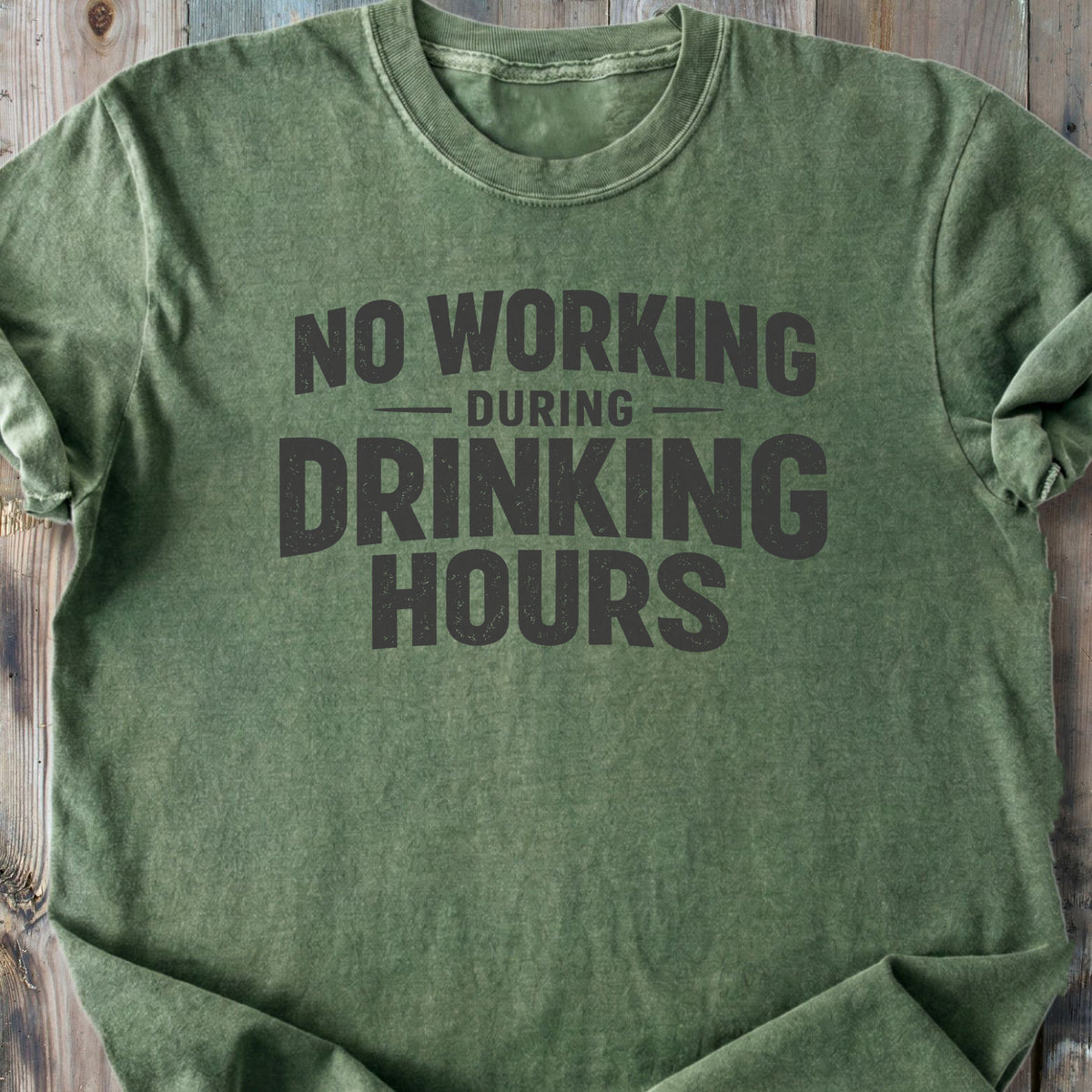 No Working During Drinking Hours - Premium Heavyweight Tee