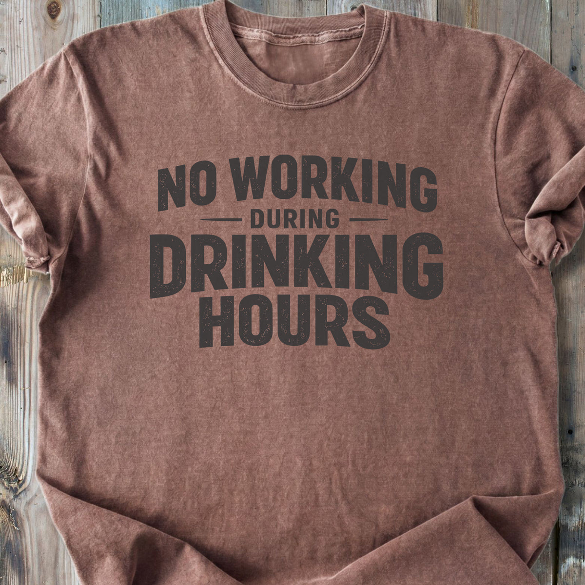 No Working During Drinking Hours - Premium Heavyweight Tee