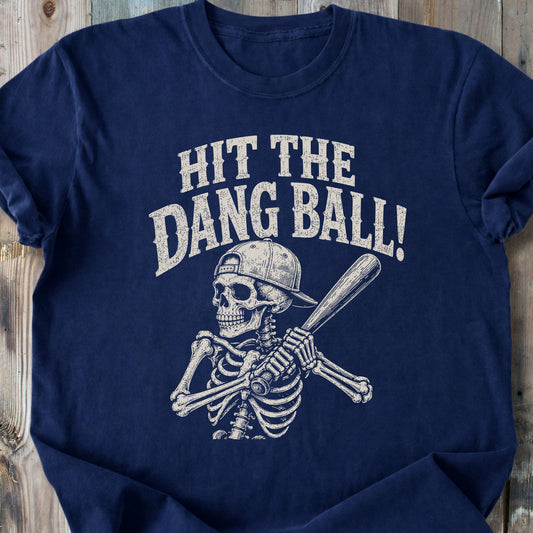 Hit The Dang Ball Skeleton - Premium Heavyweight Tee