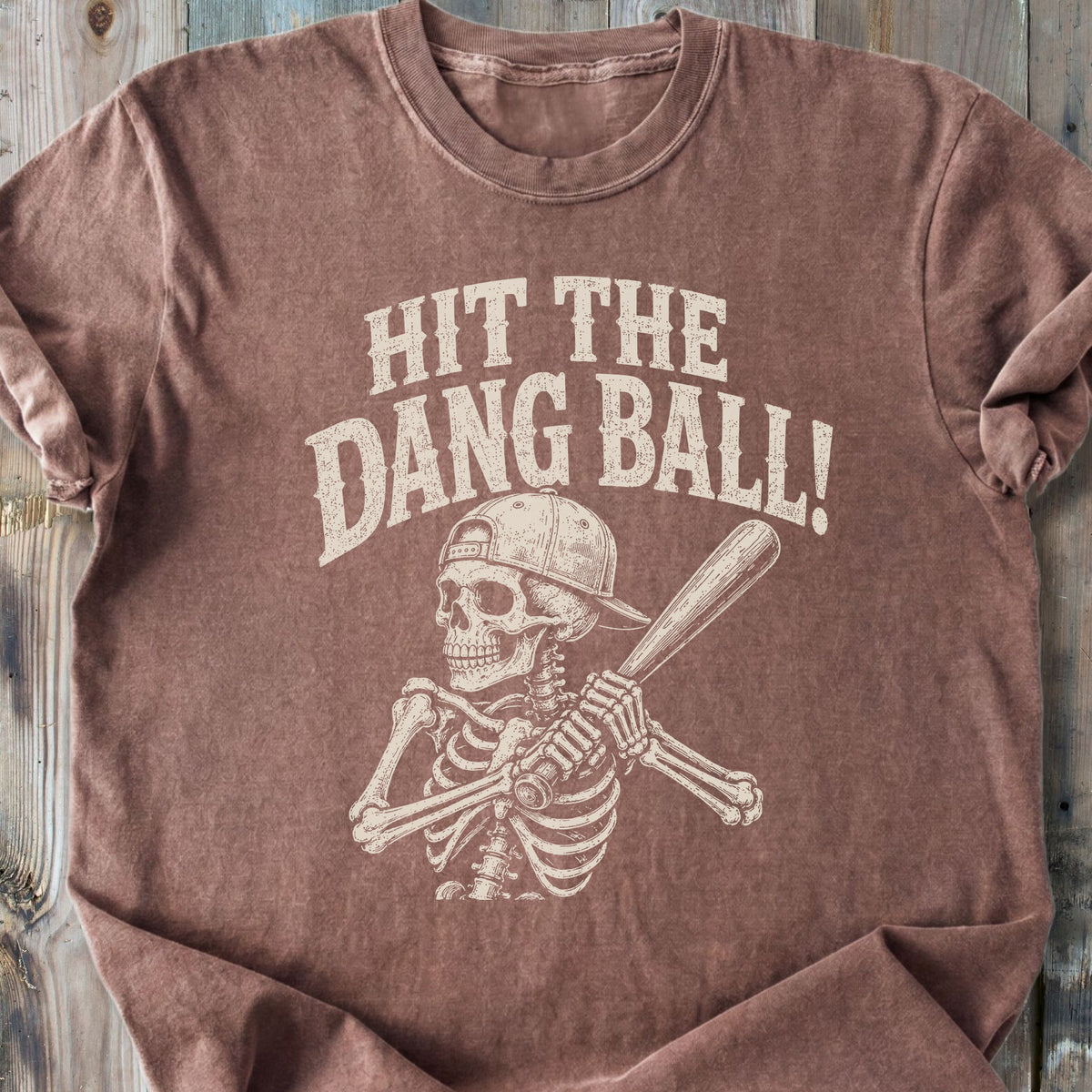 Hit The Dang Ball Skeleton - Premium Heavyweight Tee