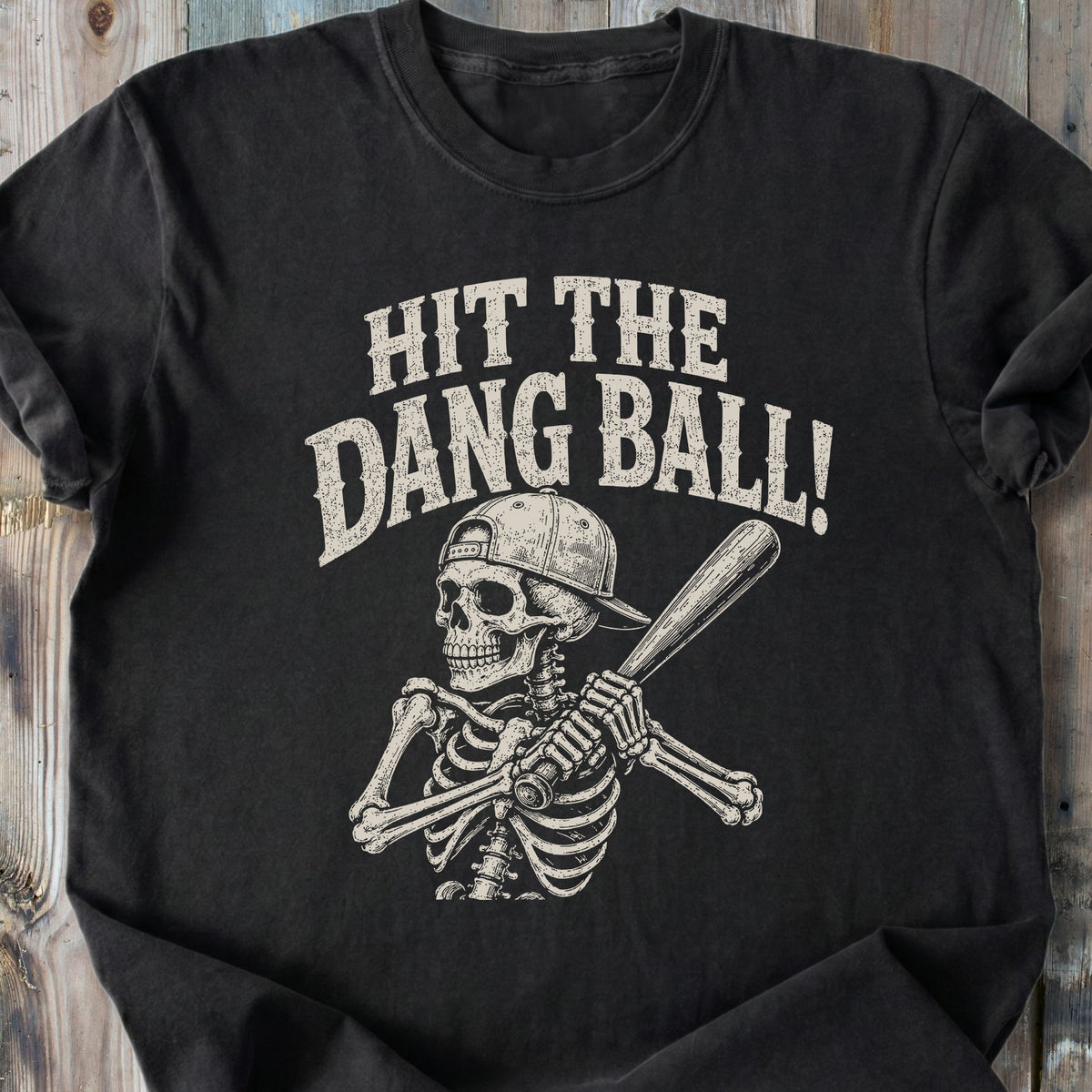 Hit The Dang Ball Skeleton - Premium Heavyweight Tee