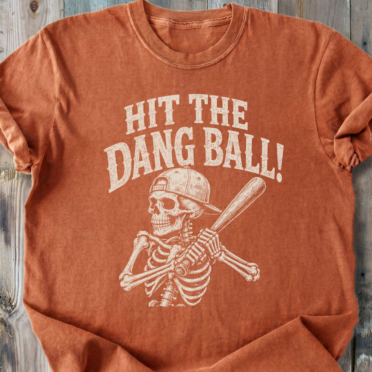 Hit The Dang Ball Skeleton - Premium Heavyweight Tee