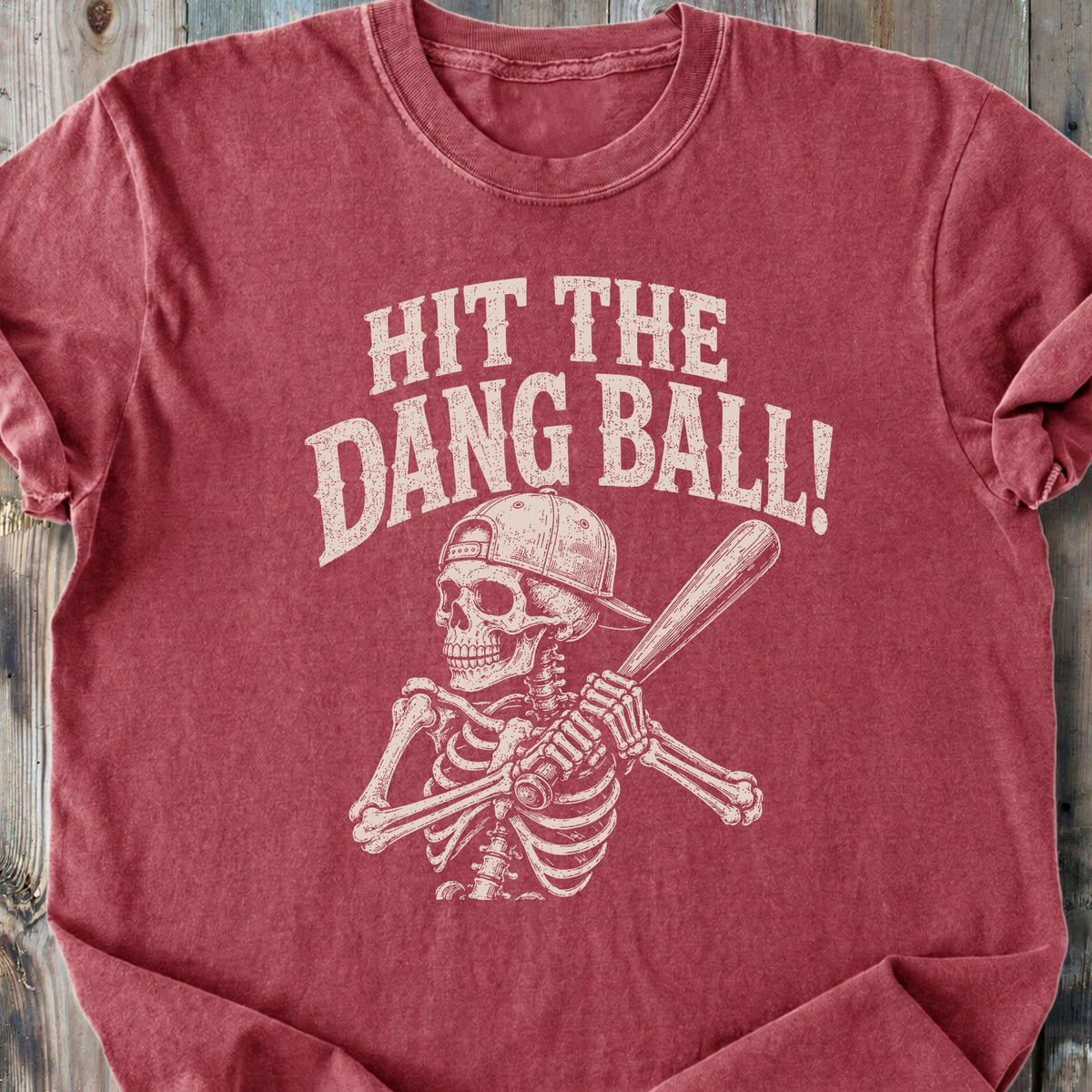 Hit The Dang Ball Skeleton - Premium Heavyweight Tee