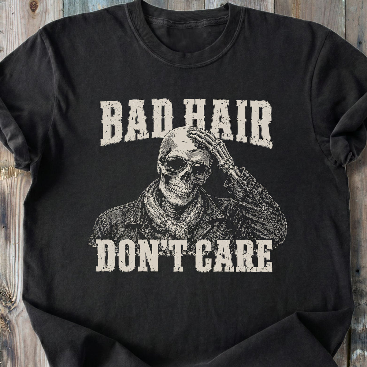 Bad Hair Don't Care - Premium Heavyweight Tee