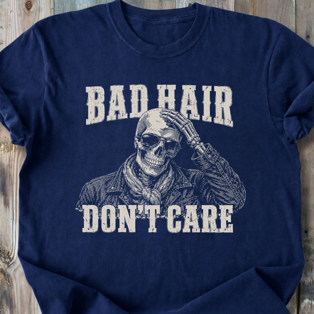Bad Hair Don't Care - Premium Heavyweight Tee