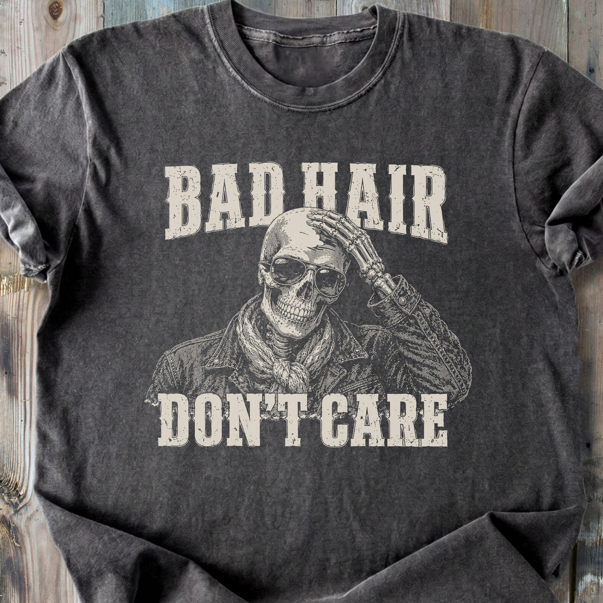 Bad Hair Don't Care - Premium Heavyweight Tee