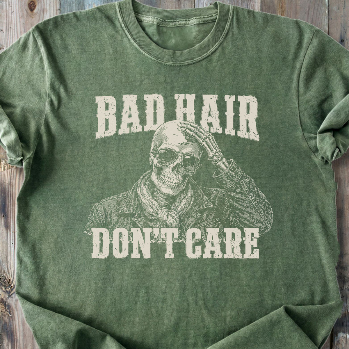 Bad Hair Don't Care - Premium Heavyweight Tee