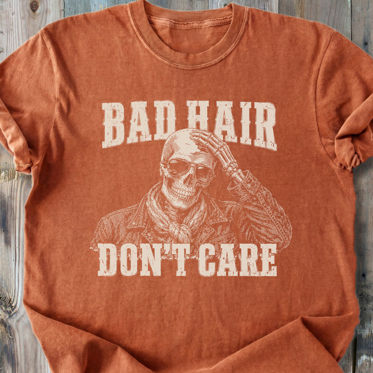 Bad Hair Don't Care - Premium Heavyweight Tee