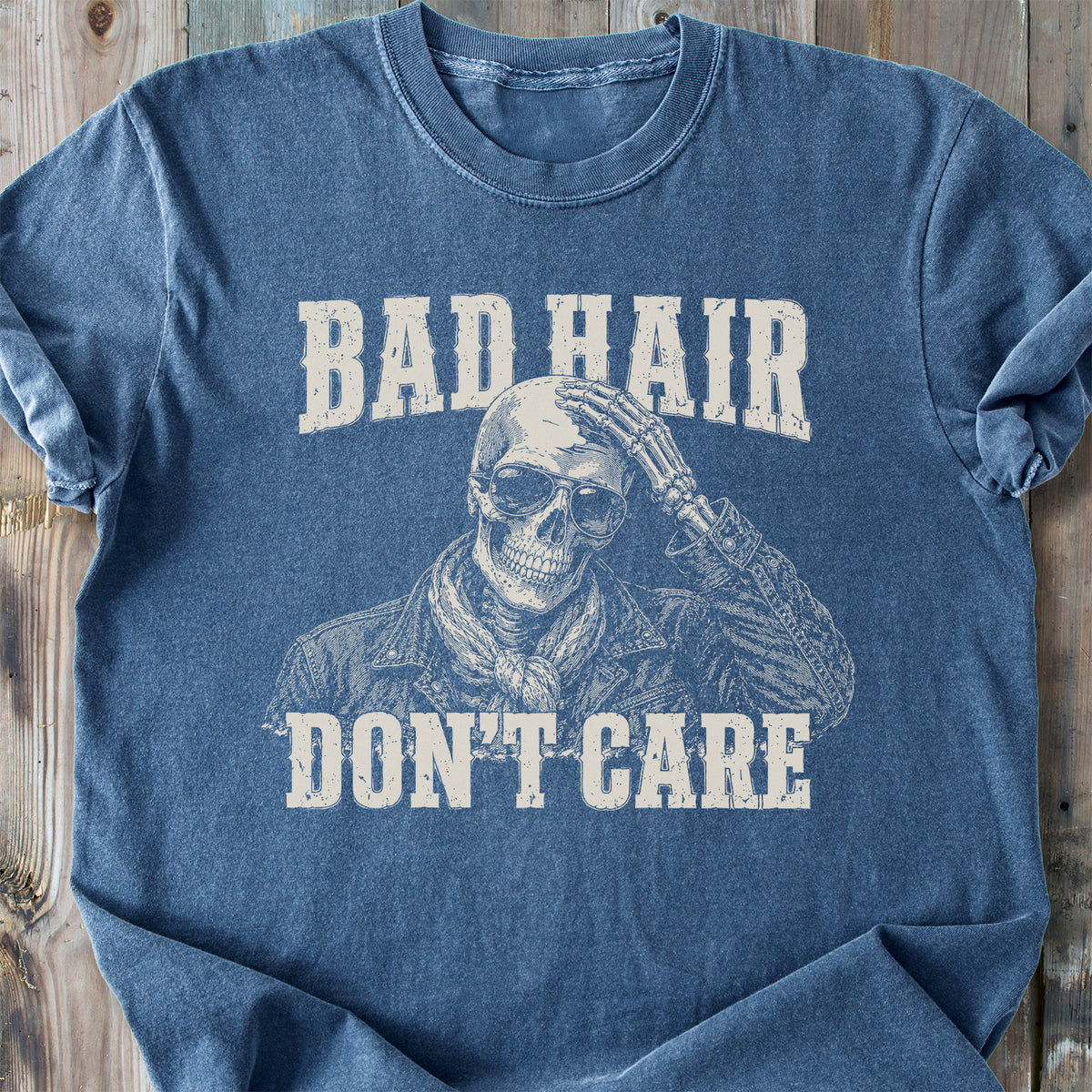 Bad Hair Don't Care - Premium Heavyweight Tee