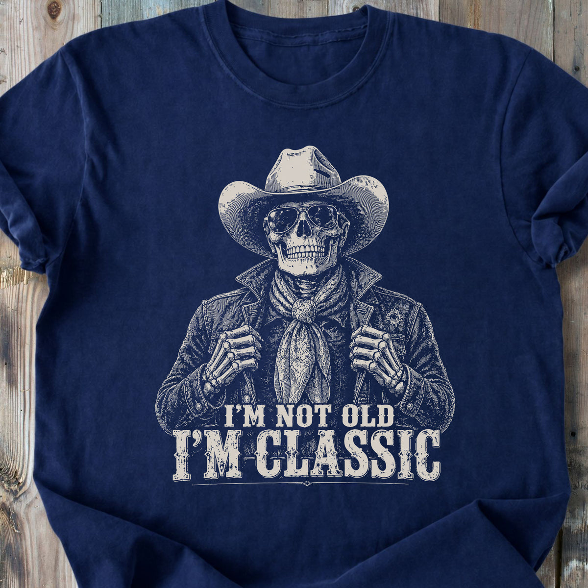I'm Not Old Skeleton - Premium Heavyweight Tee