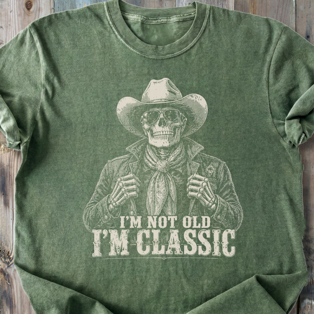 I'm Not Old Skeleton - Premium Heavyweight Tee