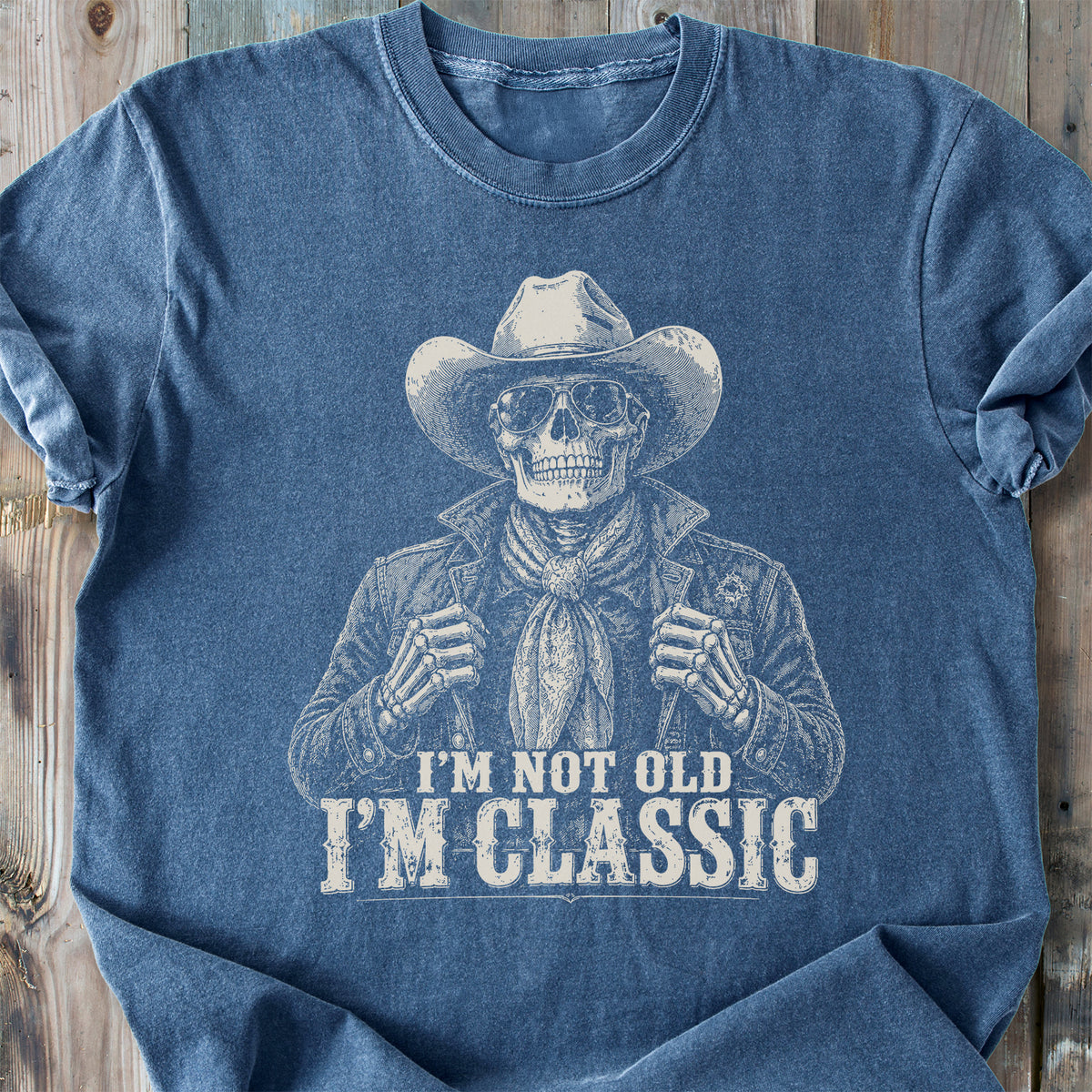 I'm Not Old Skeleton - Premium Heavyweight Tee
