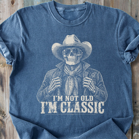 I'm Not Old Skeleton - Premium Heavyweight Tee