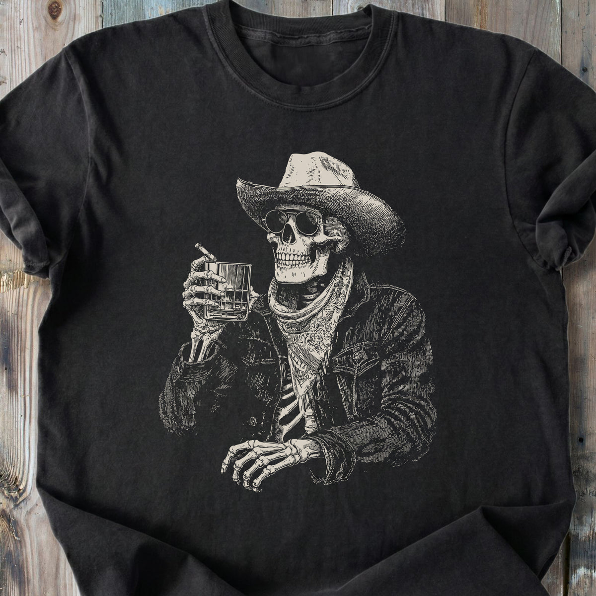 Last Call Skeleton - Premium Heavyweight Tee