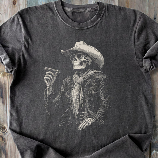 Skeleton Smoke Break - Premium Heavyweight Tee