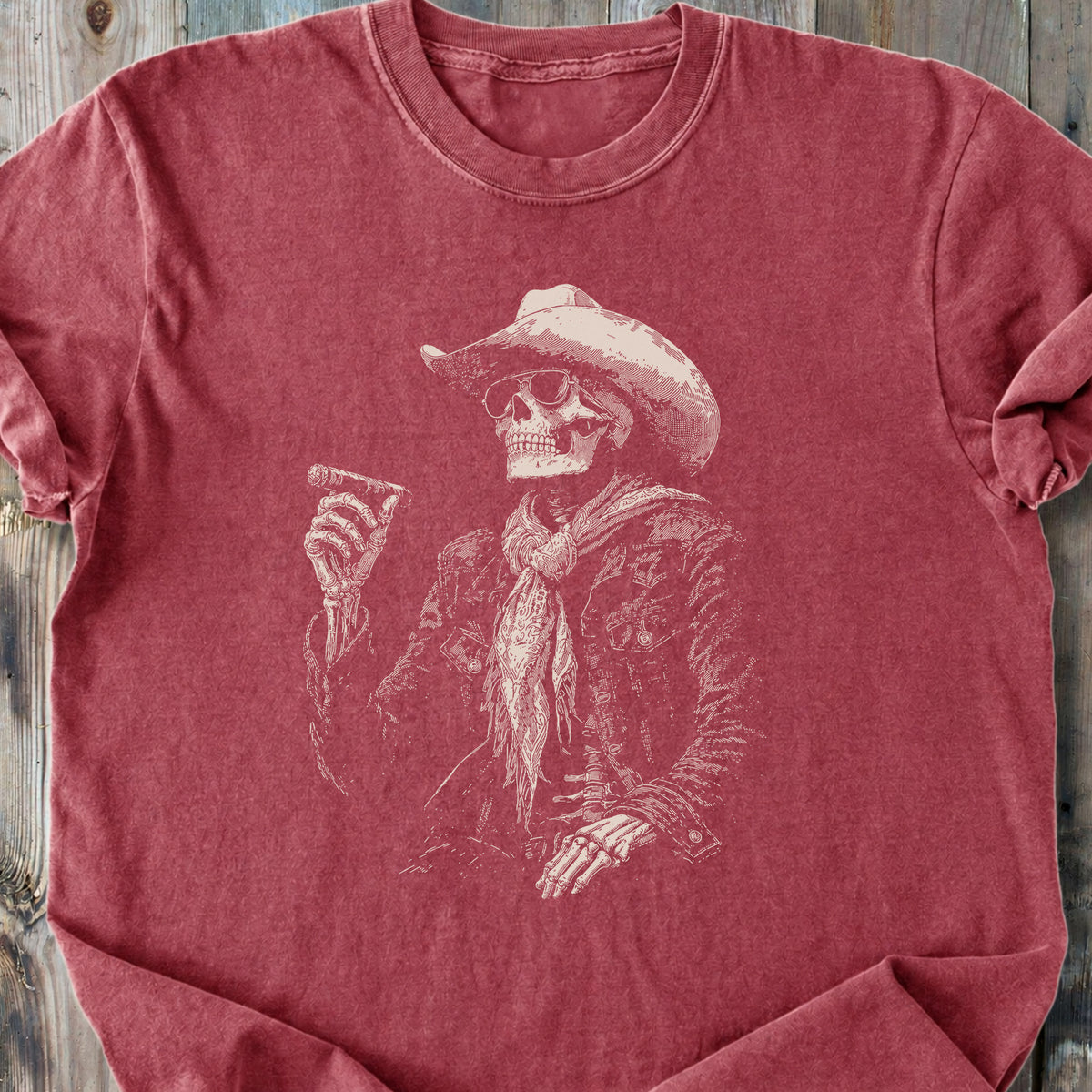 Skeleton Smoke Break - Premium Heavyweight Tee