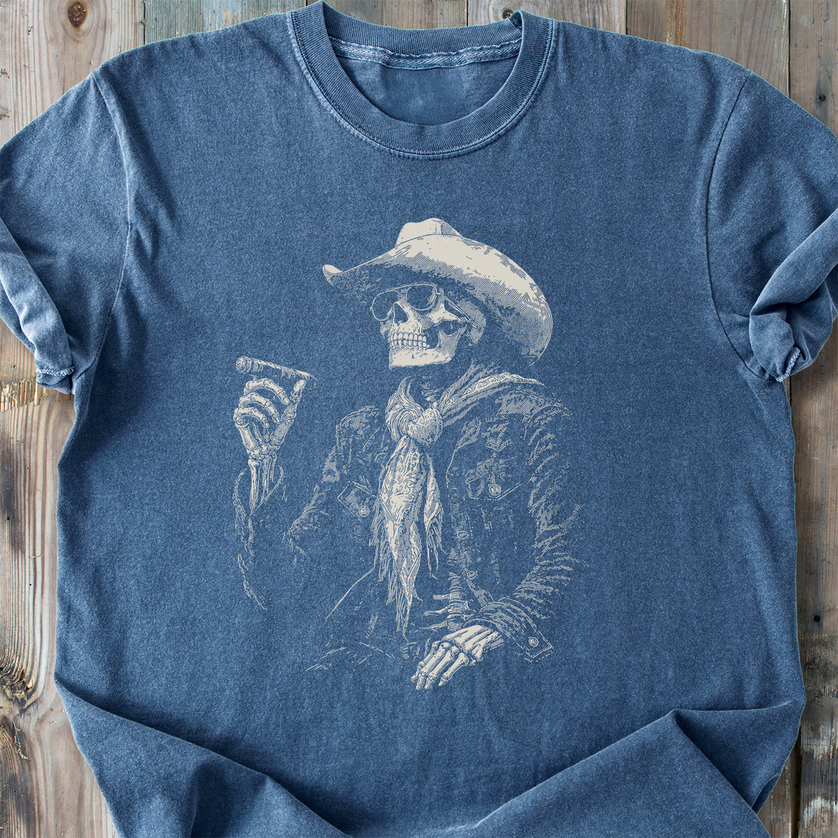 Skeleton Smoke Break - Premium Heavyweight Tee