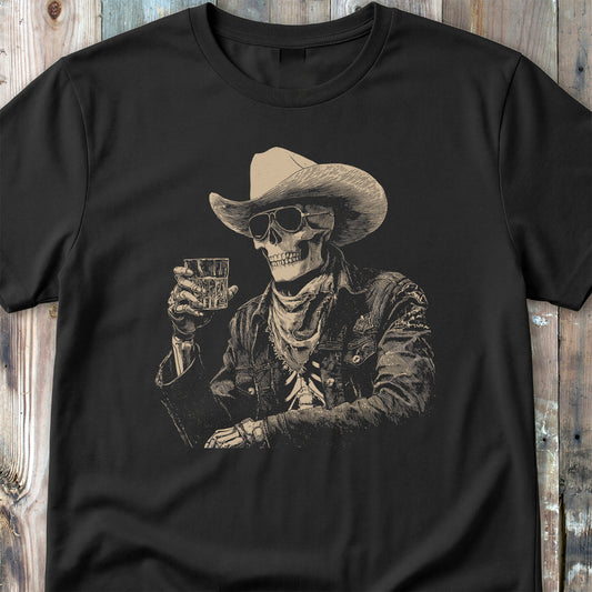 Cheers Skeleton Cowboy - Classic T-Shirt