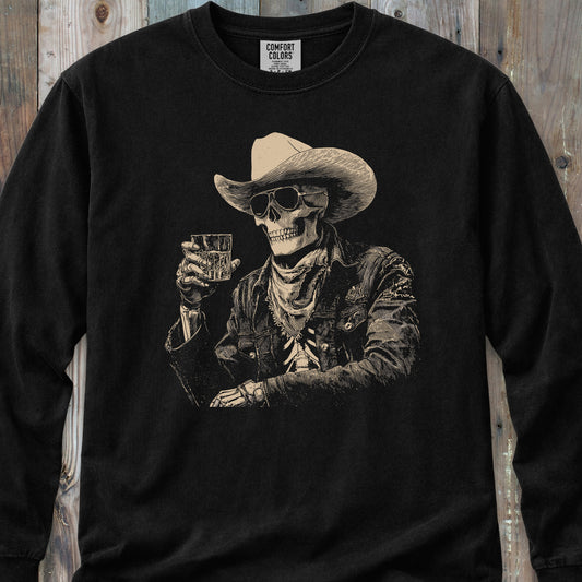 Cheers Skeleton Cowboy - Long-Sleeve Tee